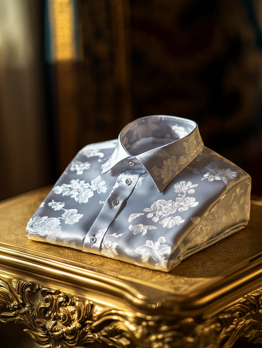 Men's Floral Short Sleeve Button-Down Shirt