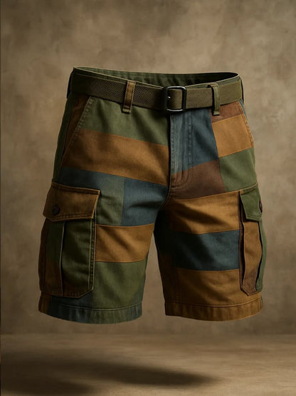 Men's Retro Outdoor Ripstop Multi-Purpose Cargo Shorts