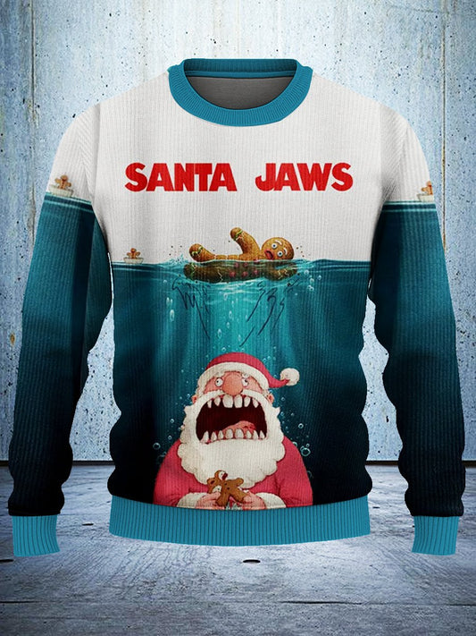 Santa’s Holiday Chaos: Gingerbread Trouble Christmas Ugly Sweatshirt