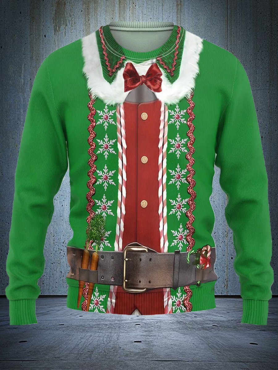 Funny cosplay Christmas elf ugly Christmas hoodie