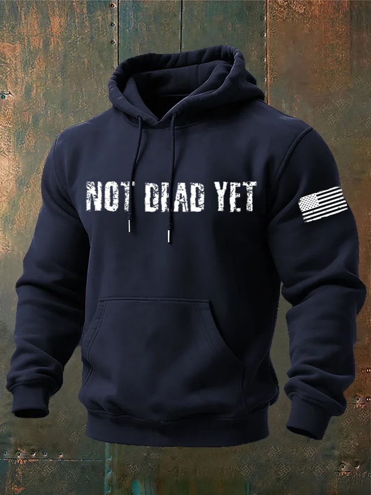 Men's Not Dead Yet Pattern Print Sweatshirt