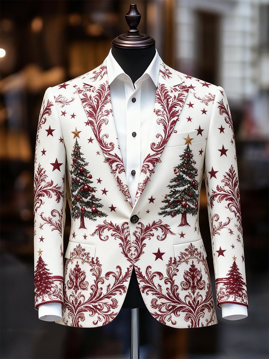 Men's Business Casual Christmas Suit Outerwear