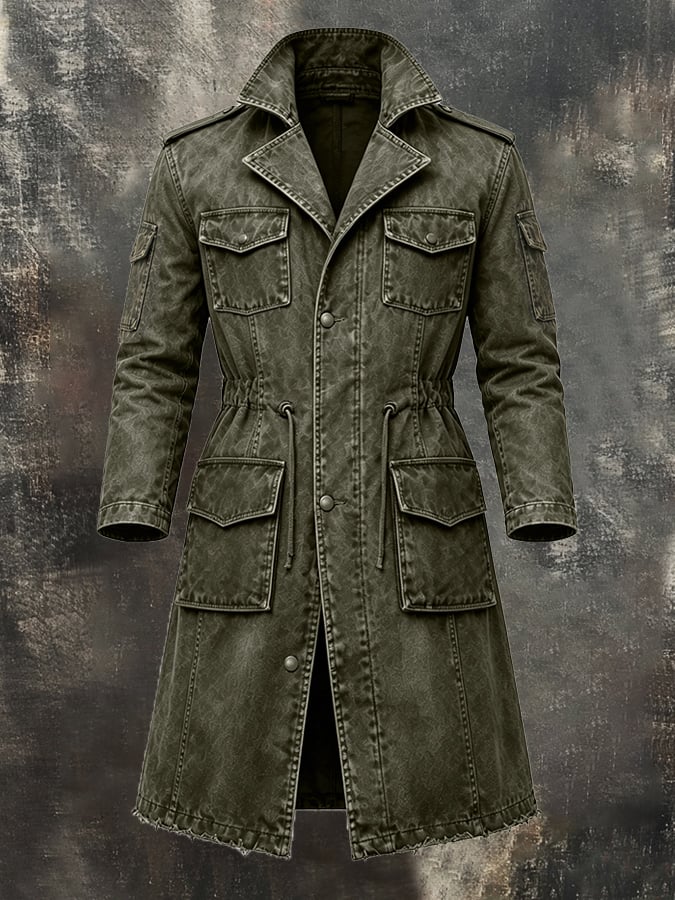 Men's Stylish Vintage Mid-Length Trench Coat