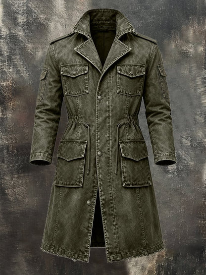 Men's Stylish Vintage Mid-Length Trench Coat