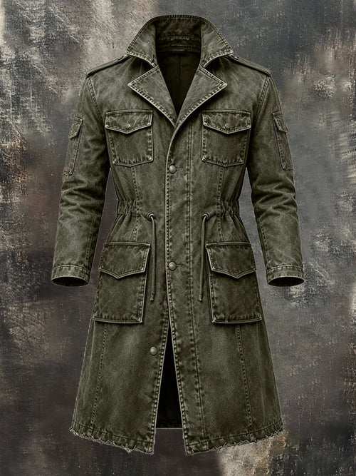 Men's Stylish Vintage Mid-Length Trench Coat