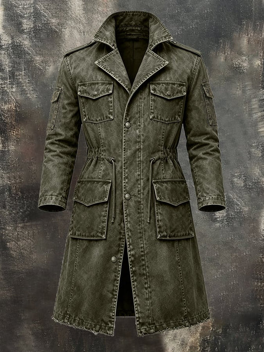 Men's Stylish Vintage Mid-Length Trench Coat