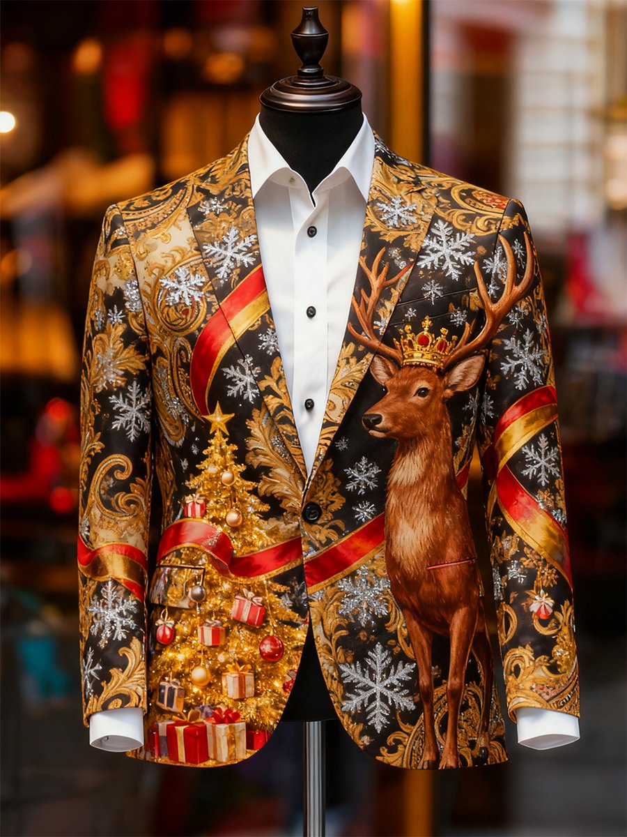 Men's Business Casual Christmas Suit Outerwear