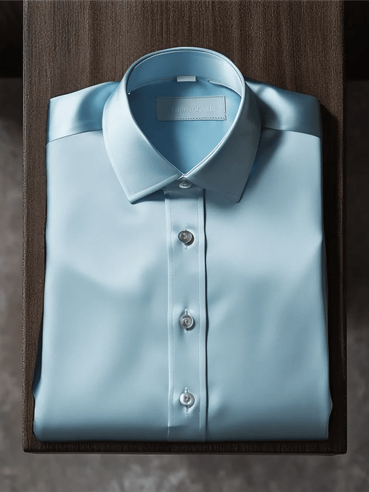 Men's Satin Luxe Long Sleeve Button Down Shirt