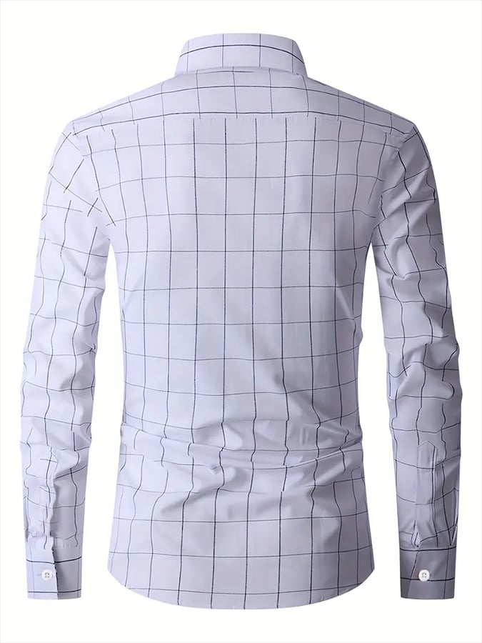 Men's Plaid Business Casual Shirt
