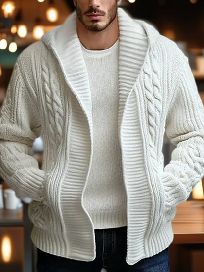 Men's Cable Knit Cardigan Jacket