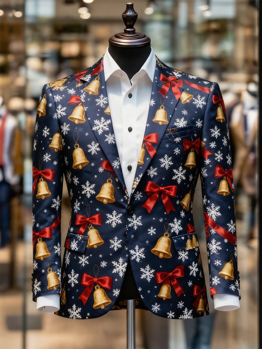 Men's Business Casual Christmas Suit Outerwear