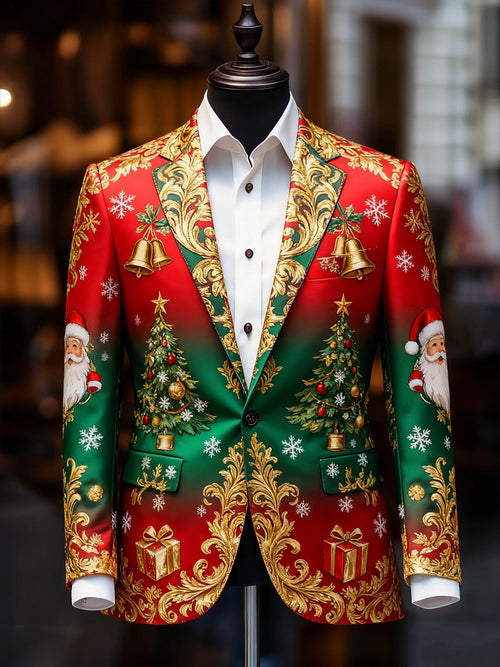 Men's Business Casual Christmas Suit Outerwear