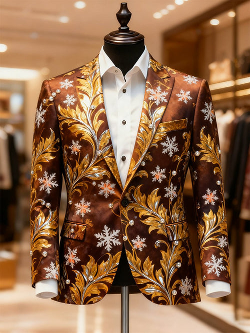 Men's Business Casual Christmas Suit Outerwear