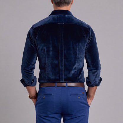 Men's Long-Sleeve Solid-Color Shirts