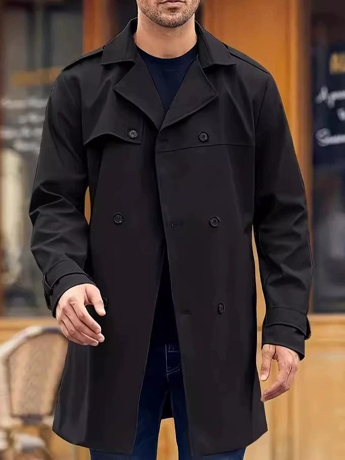 Men's Light Luxury Business Pocket Windbreaker