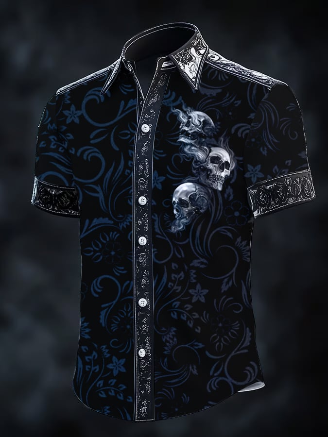 Men's Vintage Skull Dark Shirt