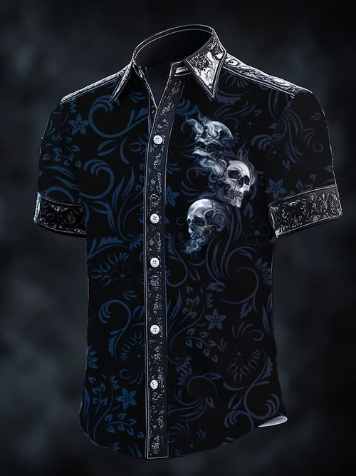 Men's Vintage Skull Dark Shirt