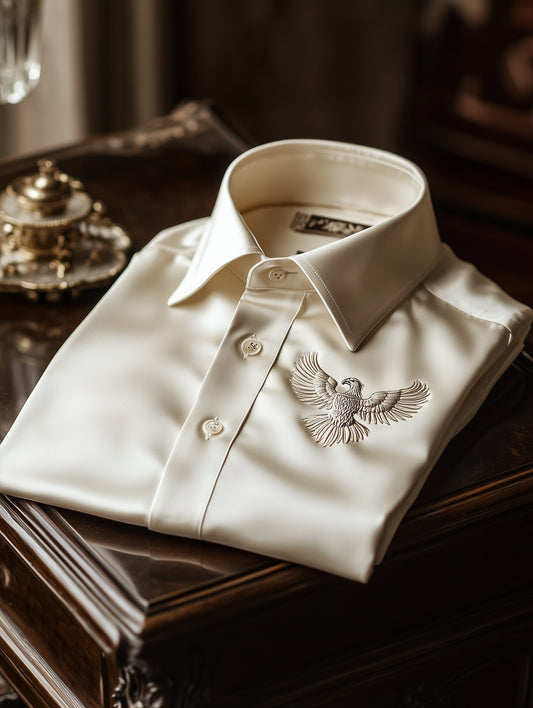Men's Baroque Short Sleeve Button-Down Shirt