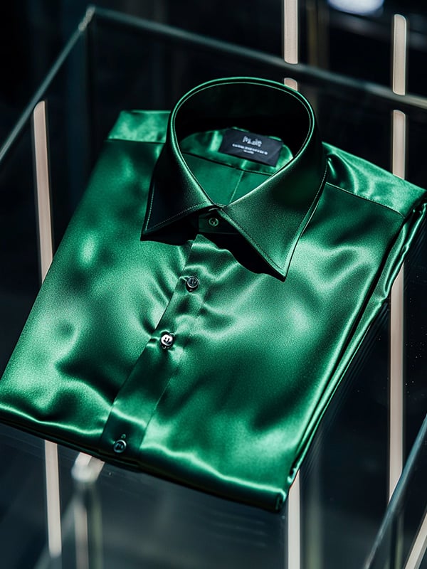 Men's Business Casual Solid Color Lapel Short Sleeve Shirt