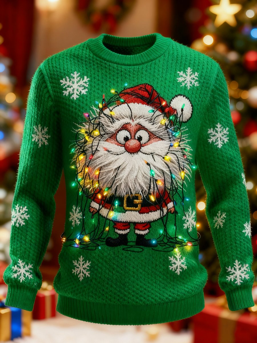 Funny and ugly Santa Claus sweater