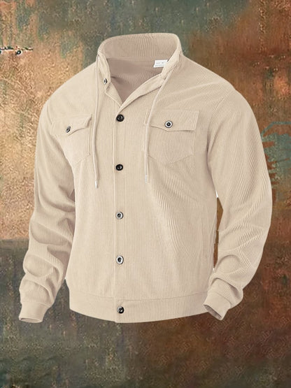 Men's Vintage Corduroy Color Block Comfort Jacket