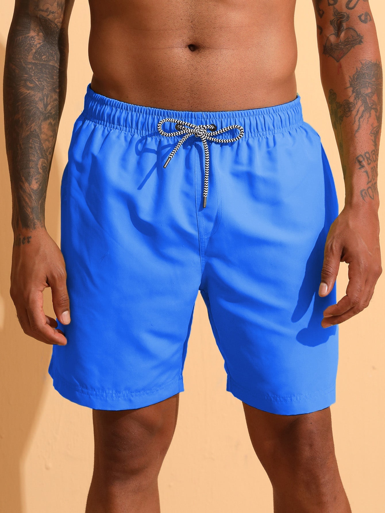 Contrast Waistband Swim Shorts
