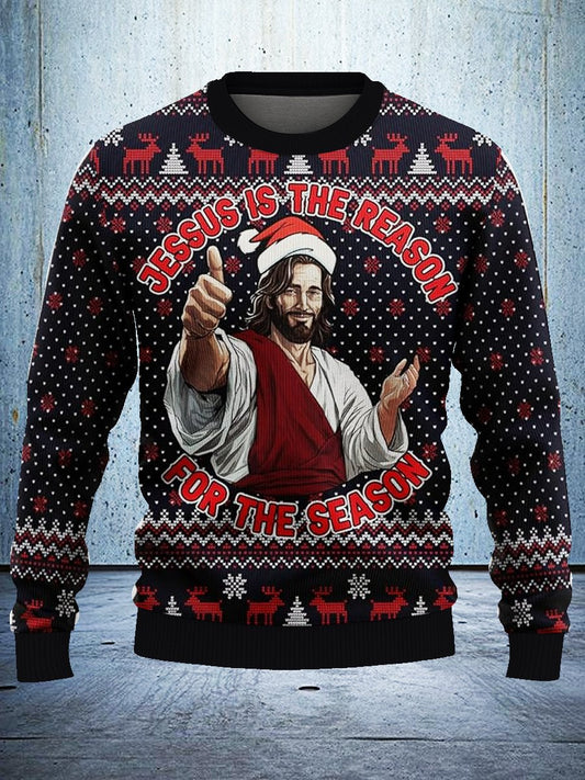 Jesus Christ Funny Ugly Christmas Sweater