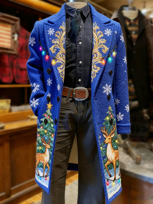 Men's Vintage Christmas Party Tweed Coat