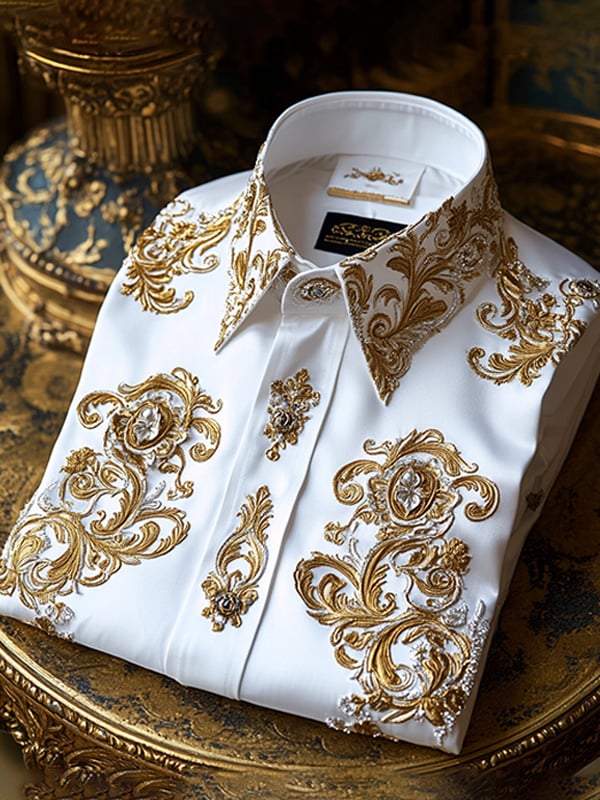 Men's Satin Luxury Business Long Sleeve Shirt