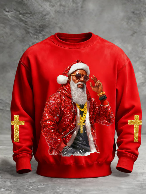 Men's Christmas Printed Pullover Sweatshirt