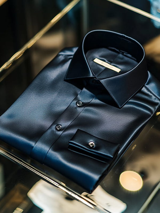 Men's Business Casual Solid Color Lapel Short Sleeve Shirt