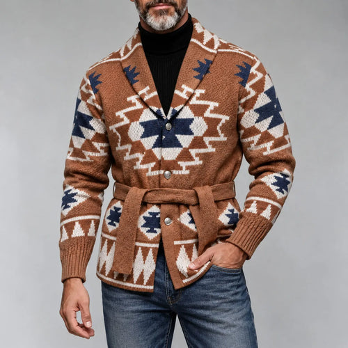Men's Heavyweight Jacquard Thick Sweater