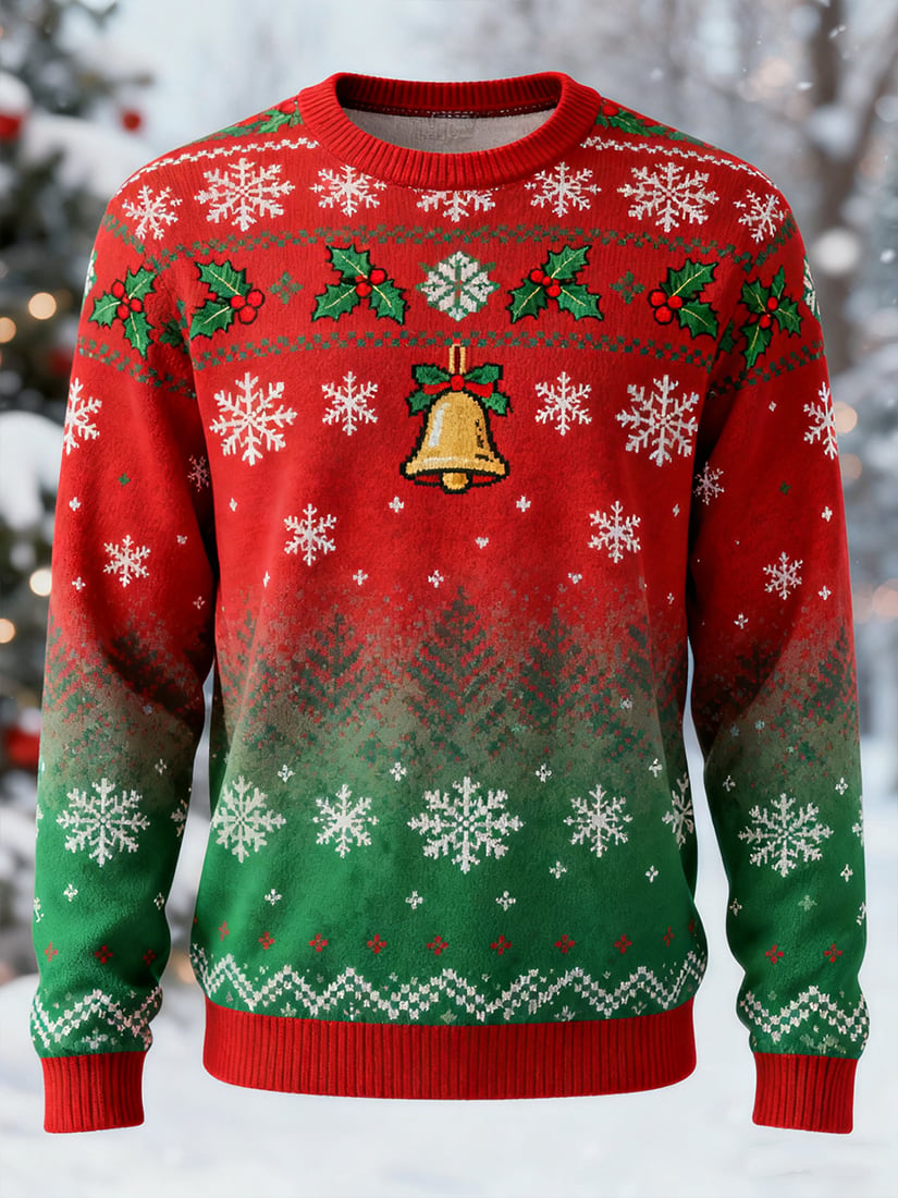 Men's Retro Casual Christmas Art Ugly Sweater