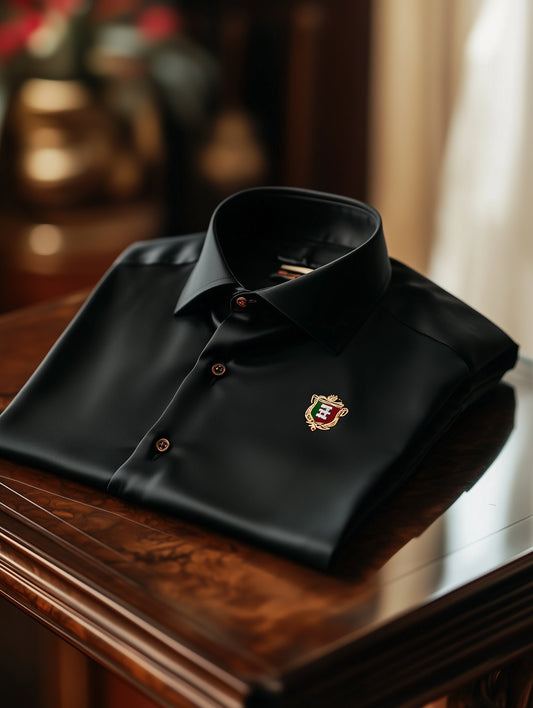 Men's Baroque Short Sleeve Button-Down Shirt