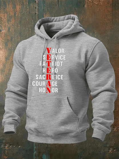 Men's Veteran Print Hoodie