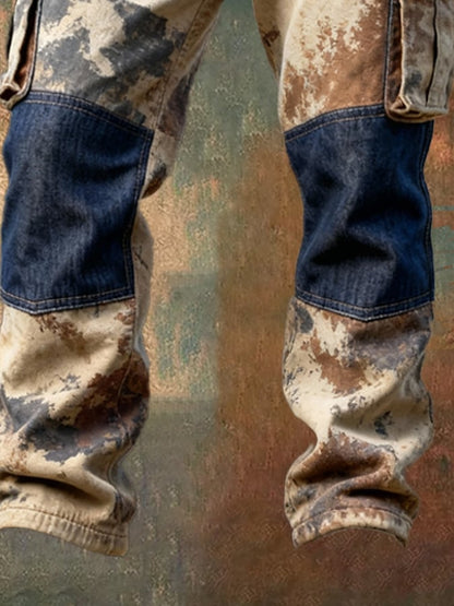 Men's Retro Outdoor Corduroy Multi-Function Pocket Work Pants