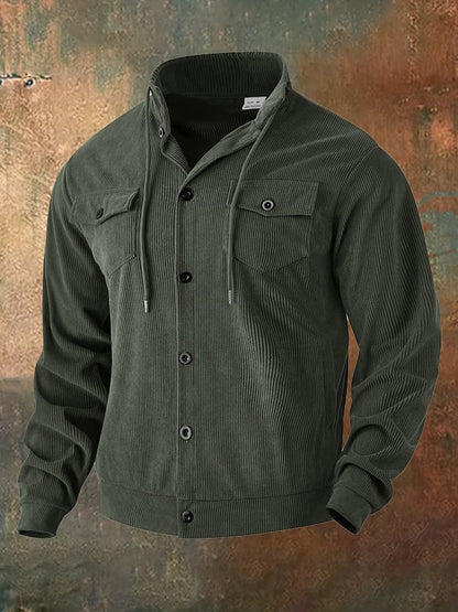 Men's Vintage Corduroy Color Block Comfort Jacket