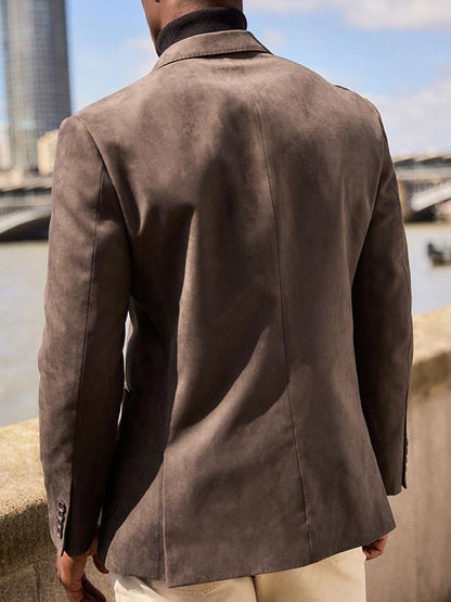 Men's Casual Slim-fit Lapel Single-breasted Suit Blazer