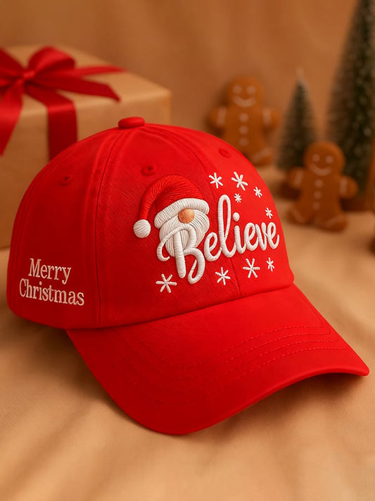 Unisex Vintage Christmas Art Design Print Hat