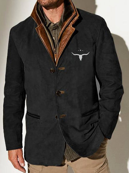 Men's Retro Western Ripstop Wear Resistant Multi-Pocket Jacket