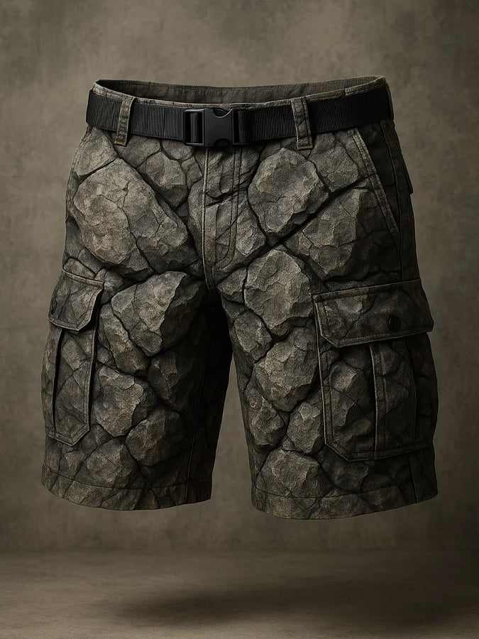Men's Retro Outdoor Ripstop Multi-Purpose Cargo Shorts