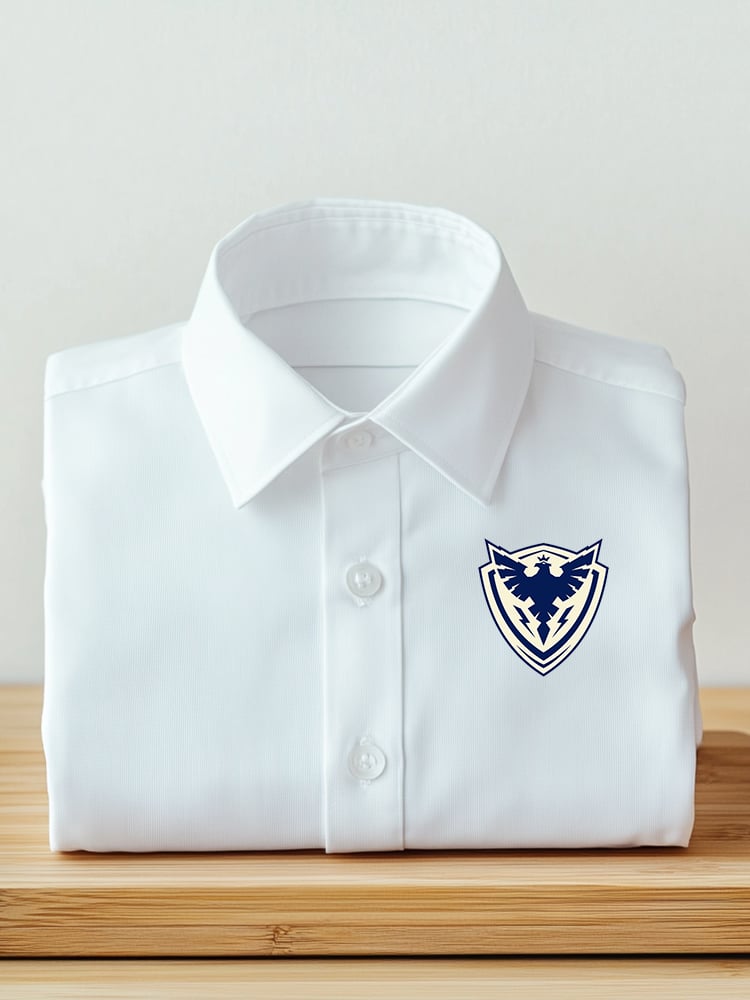 Men's Business Casual Logo Lapel Short Sleeve Shirt