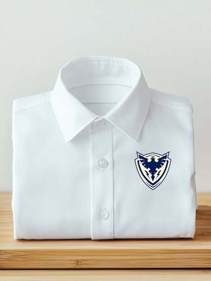 Men's Business Casual Logo Lapel Short Sleeve Shirt