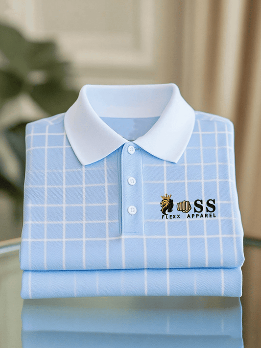 Men's Business Casual Printed Polo Shirt