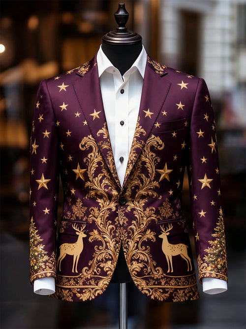 Men's Business Casual Christmas Suit Outerwear