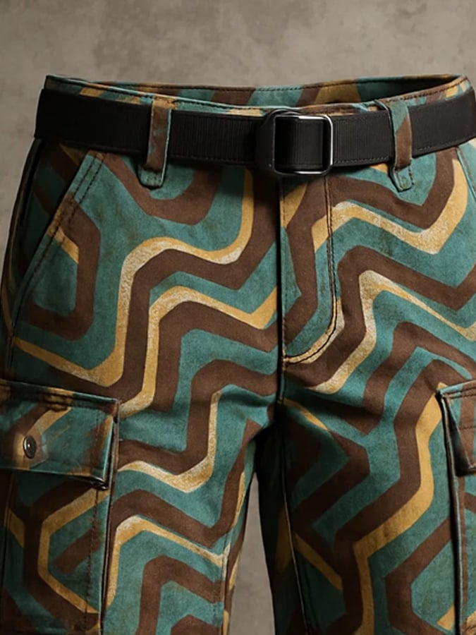 Men's Retro Outdoor Ripstop Multi-Purpose Cargo Shorts