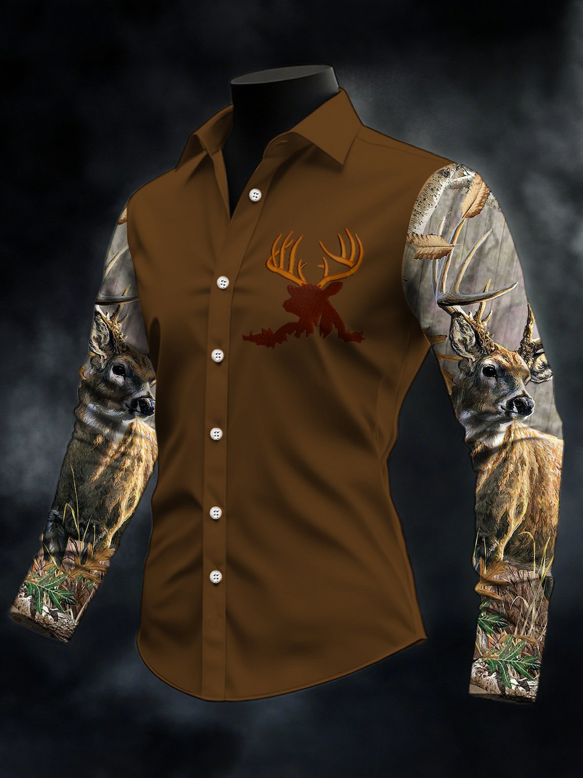 Men's Casual Western Style Contrast Color Shirt