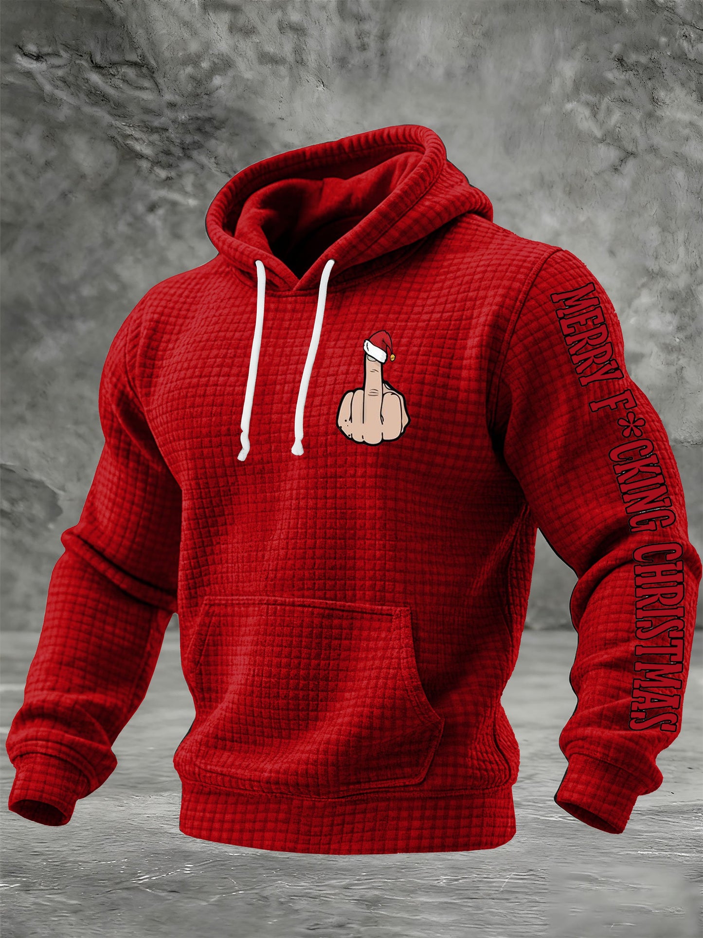 Men's Retro Merry F*cking Christmas Printed Hoodie