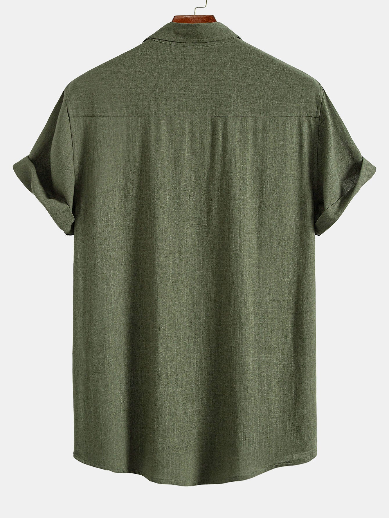Linen Rayon Blend Pocket Utility Shirt