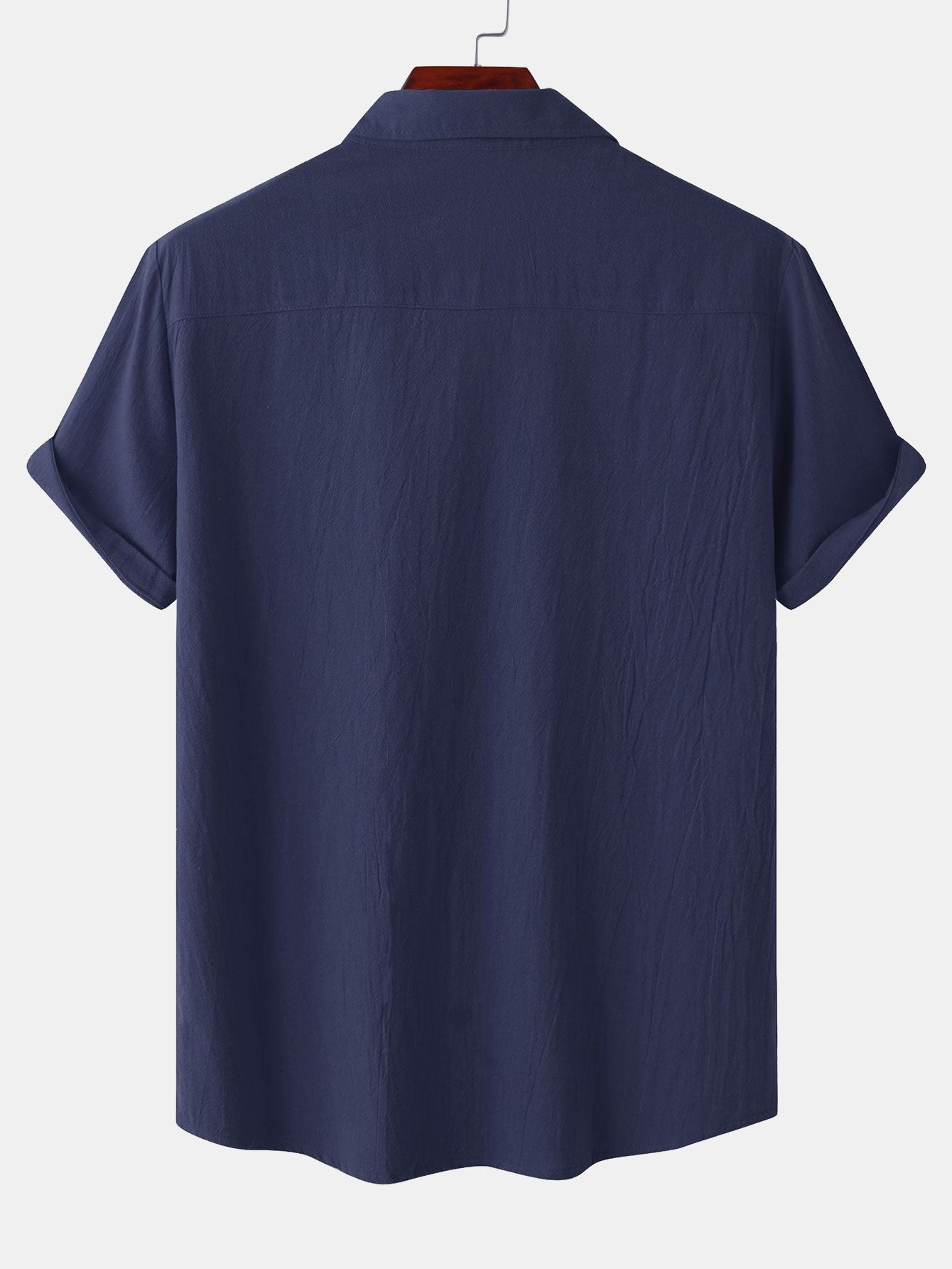 Man Button Up Shirt With Patch Pockets